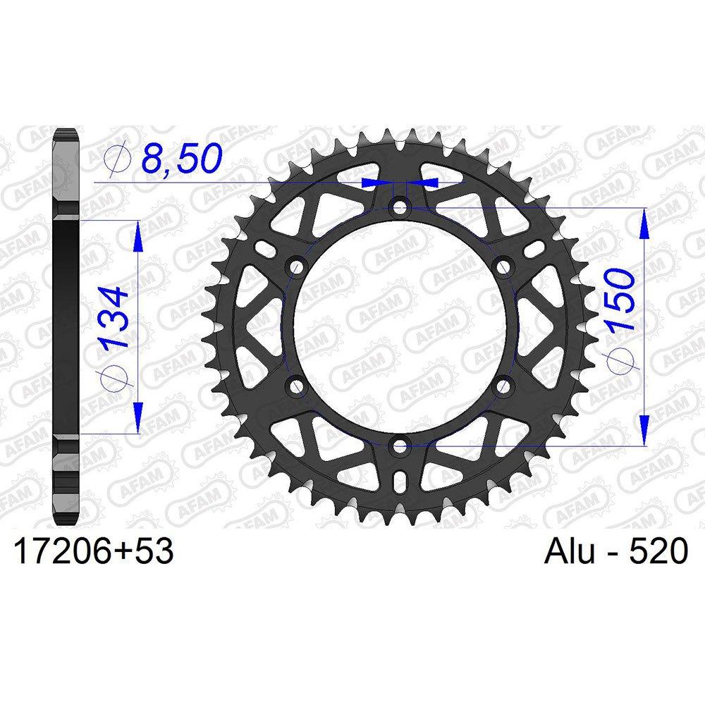 afam rear sprocket 17206 52t