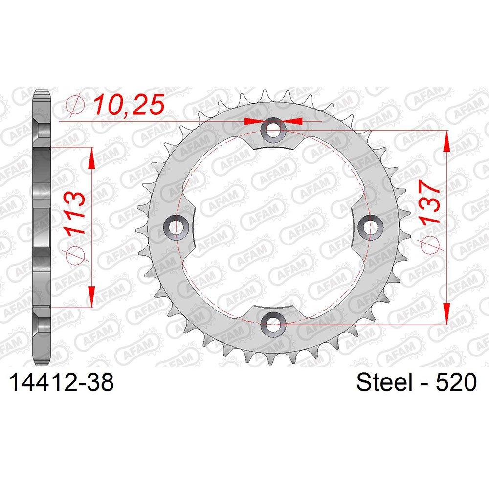 afam rear sprocket 14412 38t