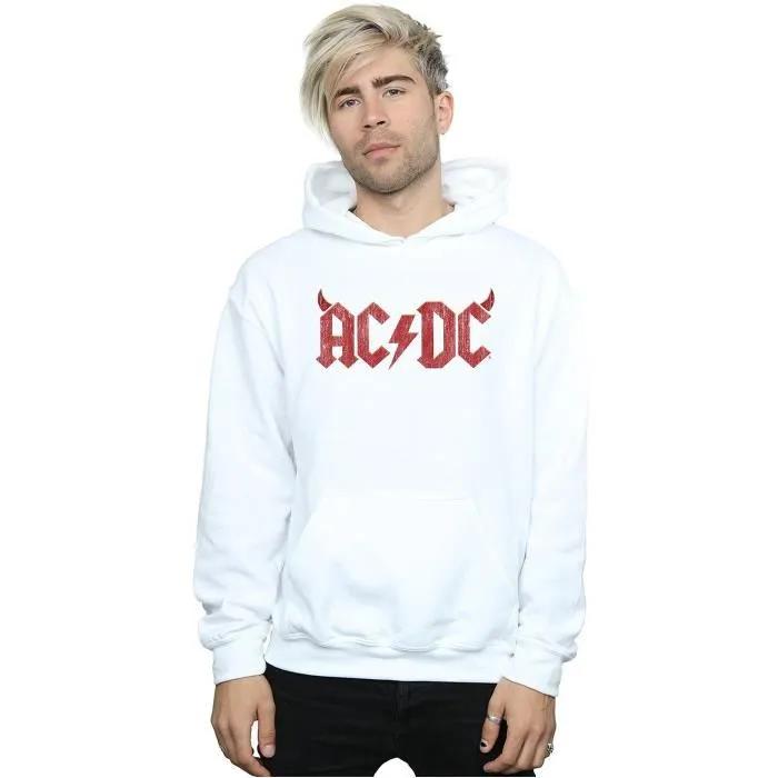 ac/dc hoodie logo white m