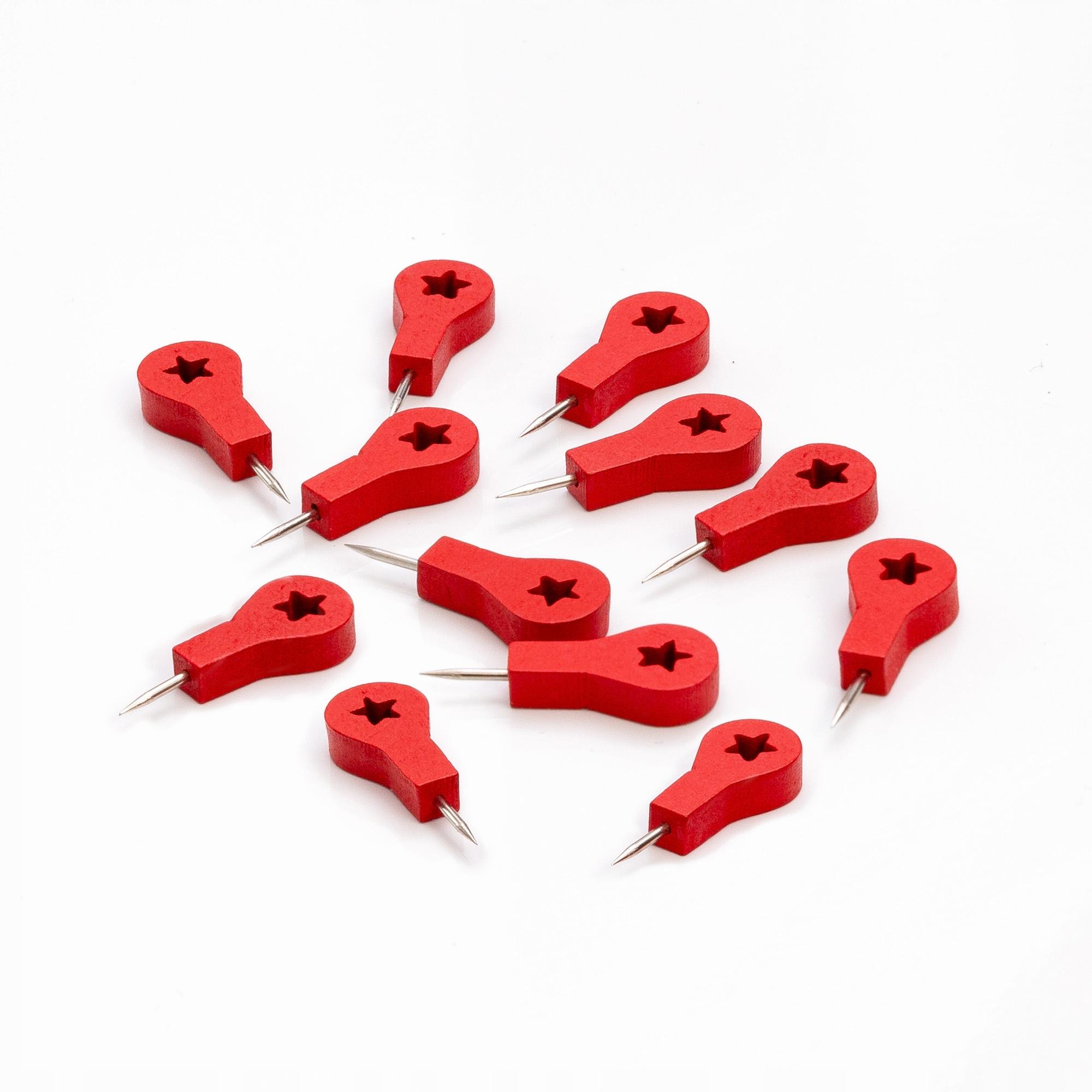 allboards push pins decorative red 12 pack