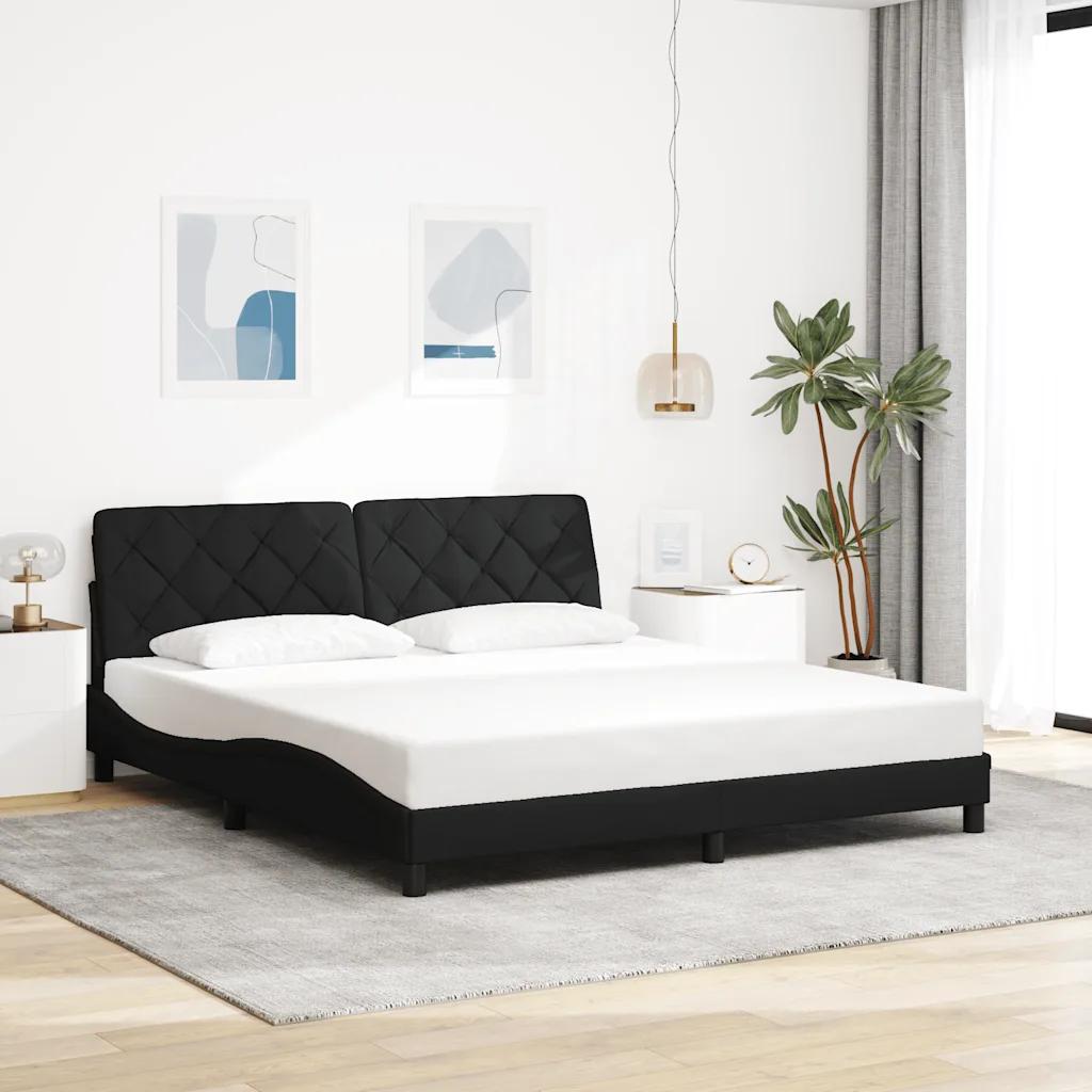 vidaxl bed frame without mattress black 180x200 cm fabric