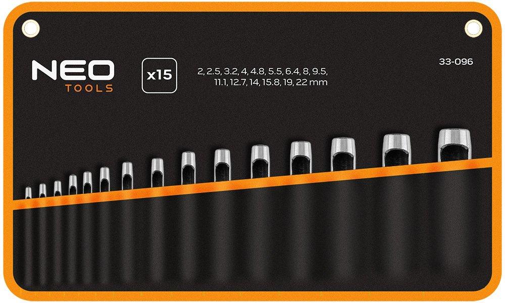 neo punch set 15 pieces 2-22 mm oxford pouch