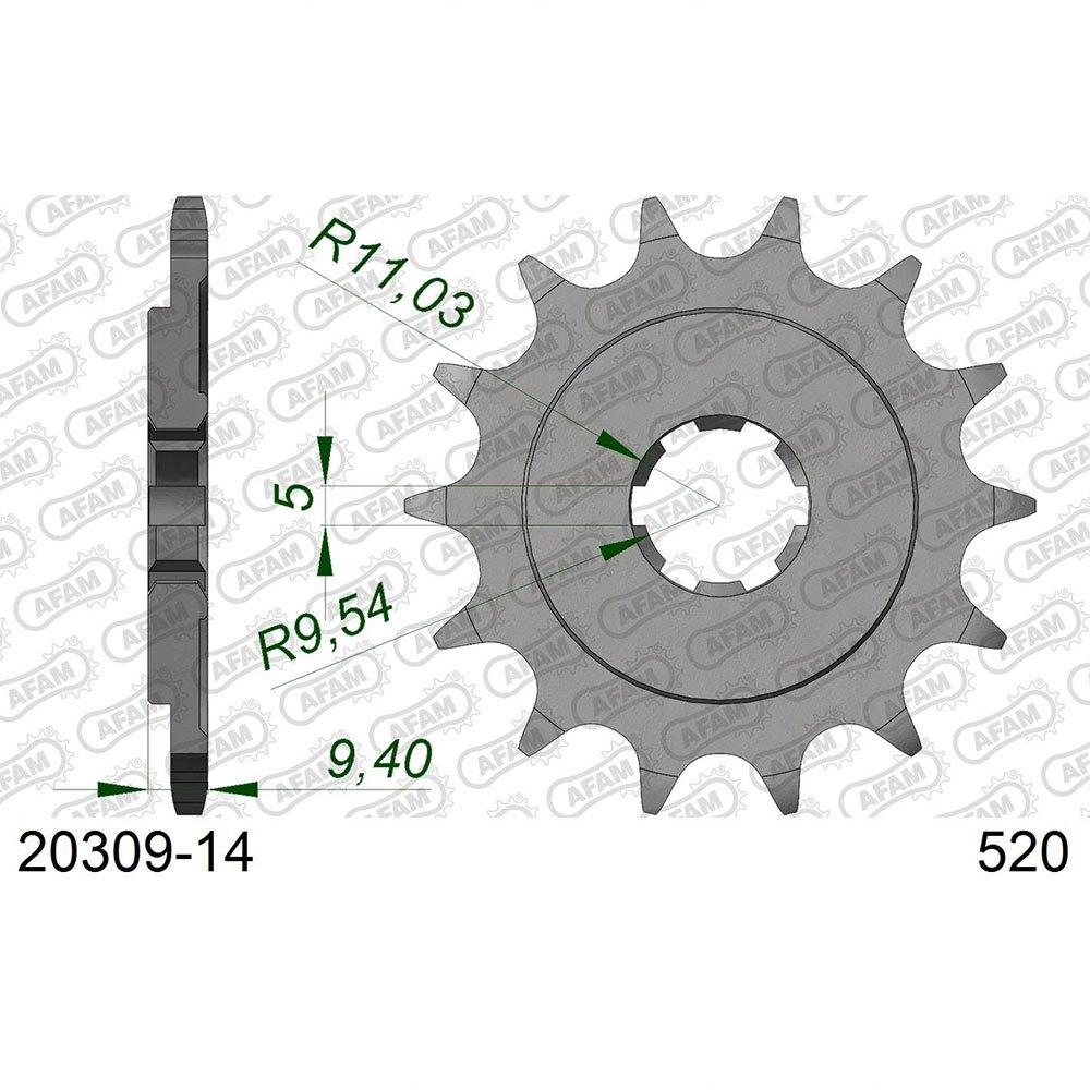 afam sprocket 520 14t steel