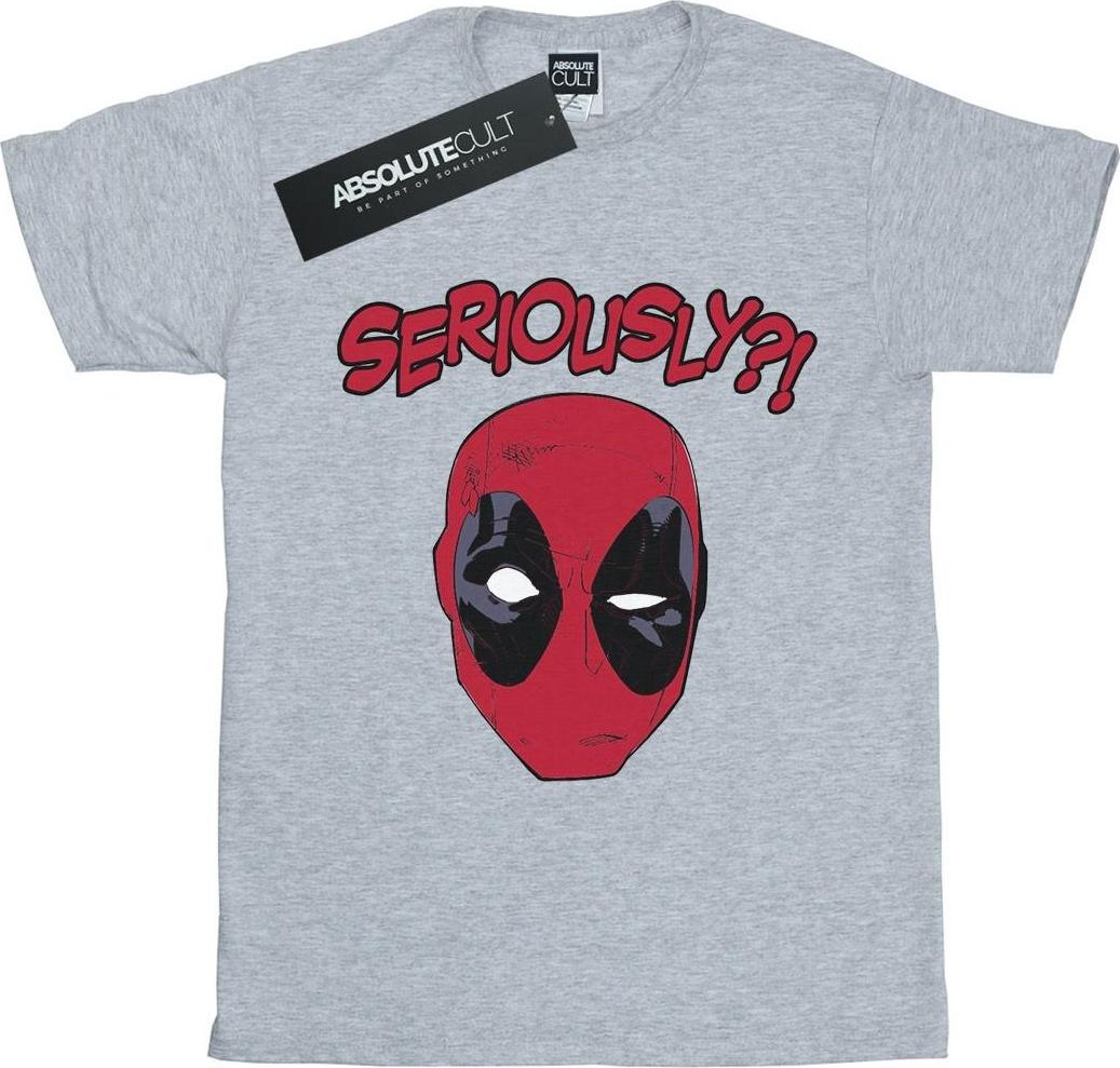deadpool t-shirt seriously cotton boyfriend grey xxl