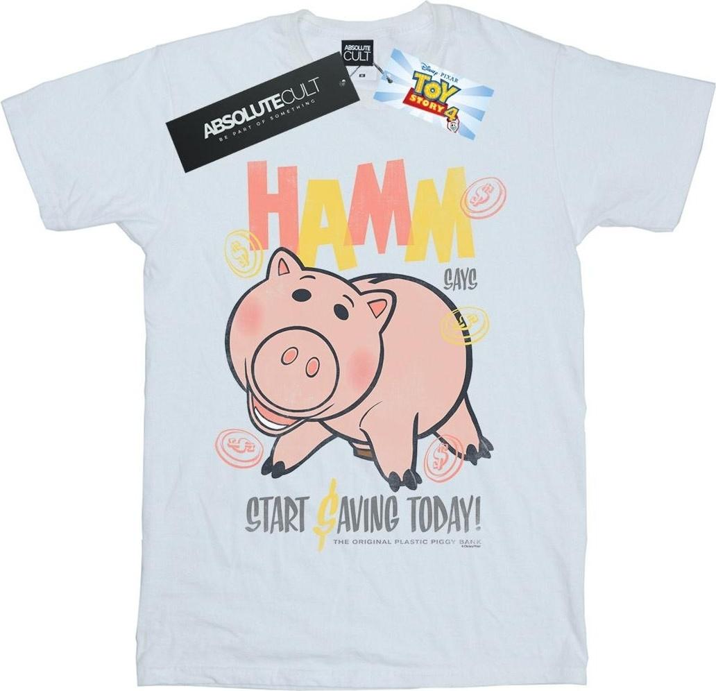 disney t-shirt toy story 4 hamm the piggy bank white