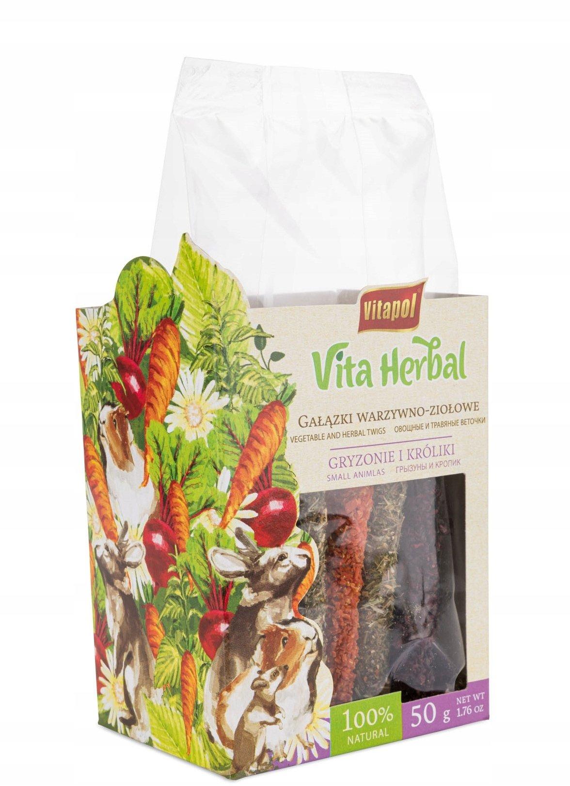 vitapol herbal sticks for rodents 50g 4 pack