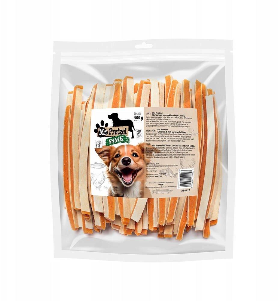 mr pretzel dog treats kanapka z kurczakiem 500g