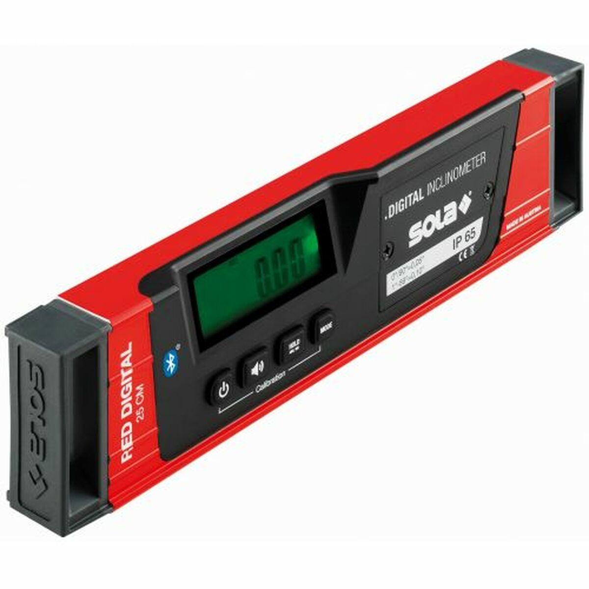 sola digital inclinometer red 25 250mm