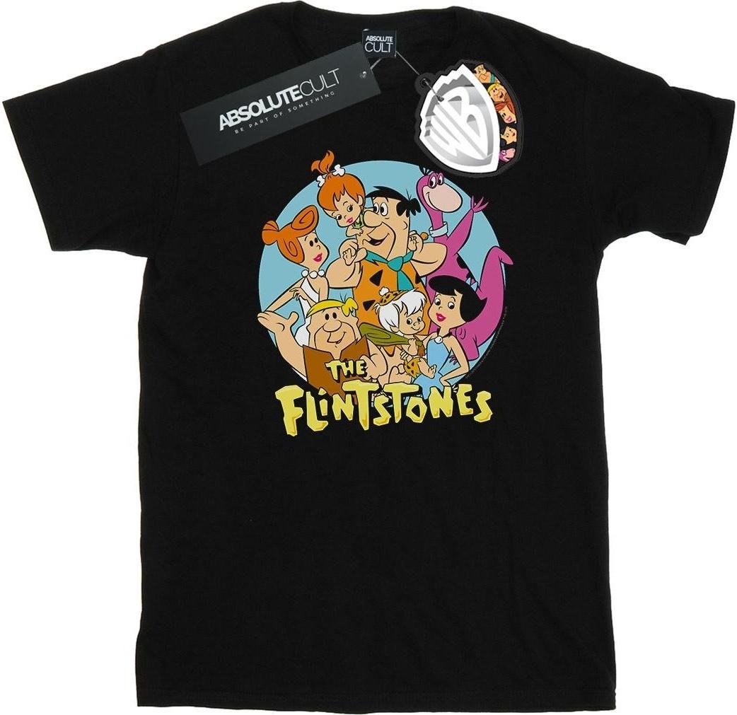 the flintstones t-shirt group circle black xxl