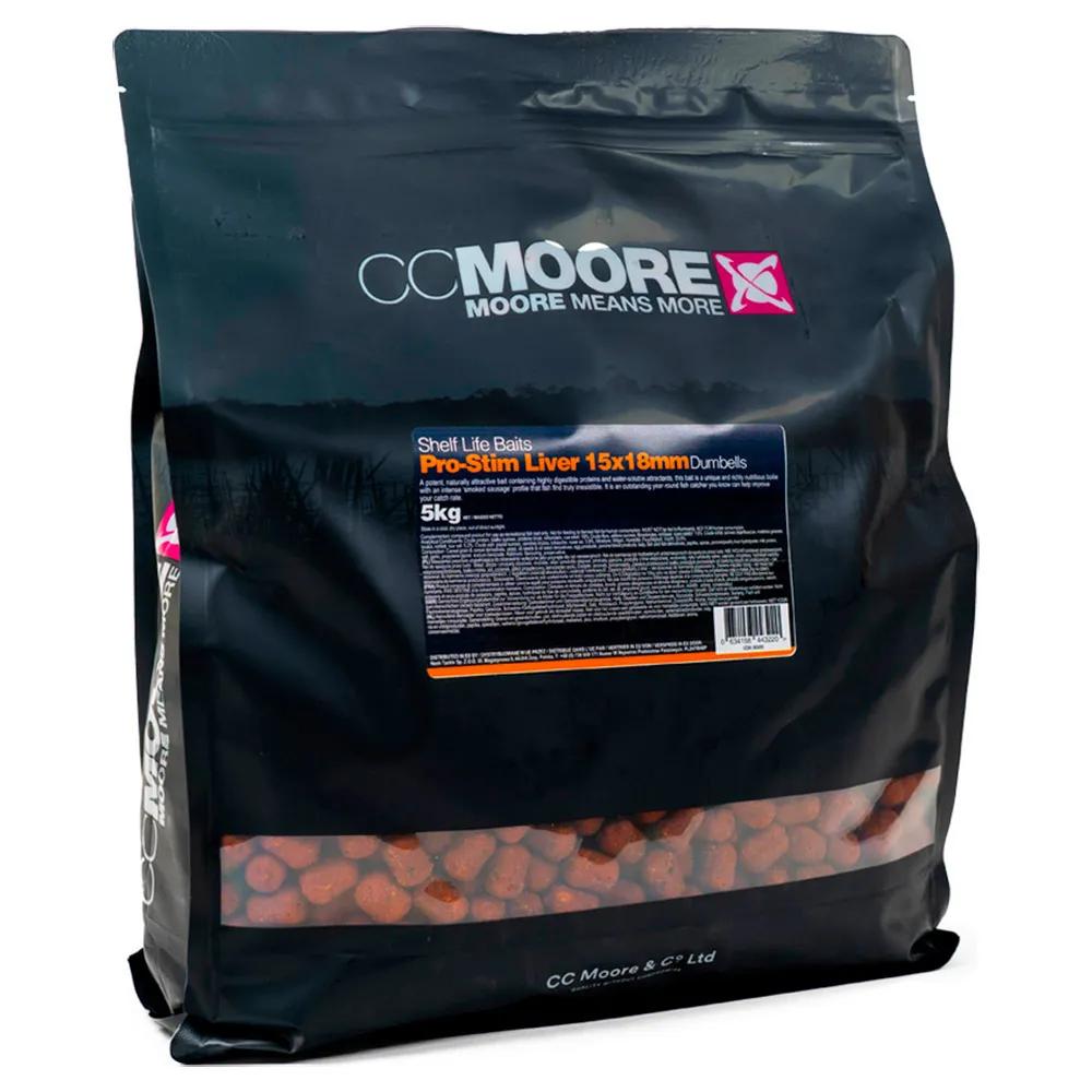 cc moore fishing bait pro-stim liver dumbells 15x18mm 5kg