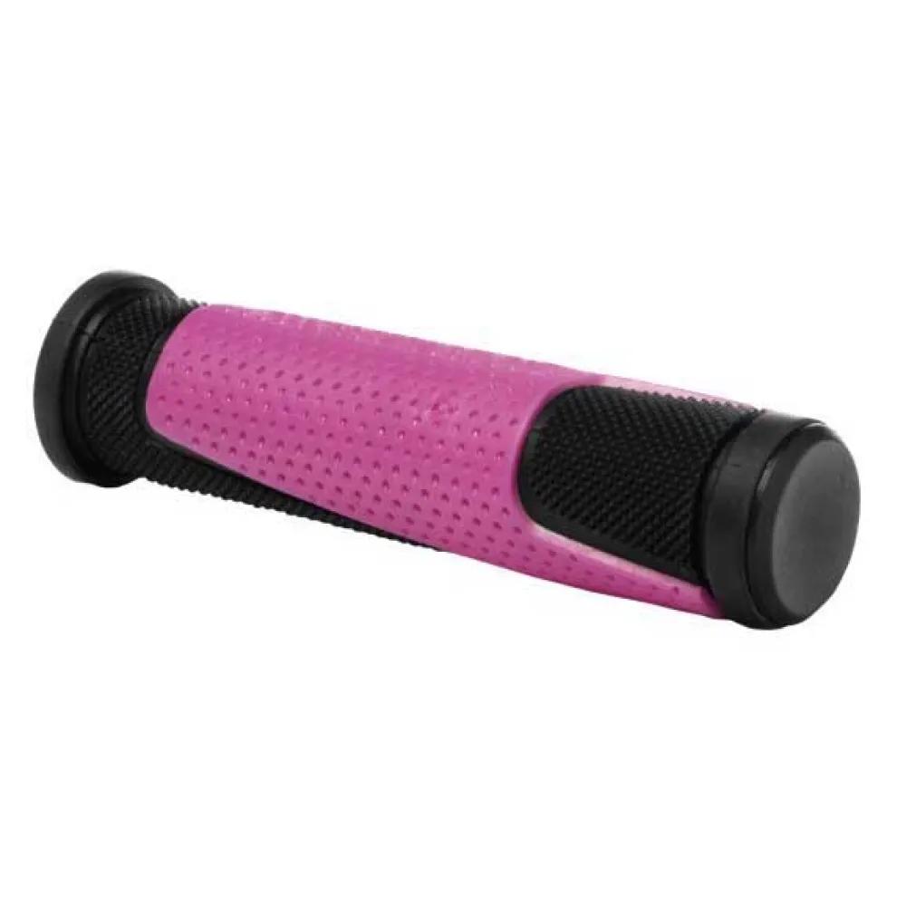 wag bicycle handlebar grips double d 125mm black/pink