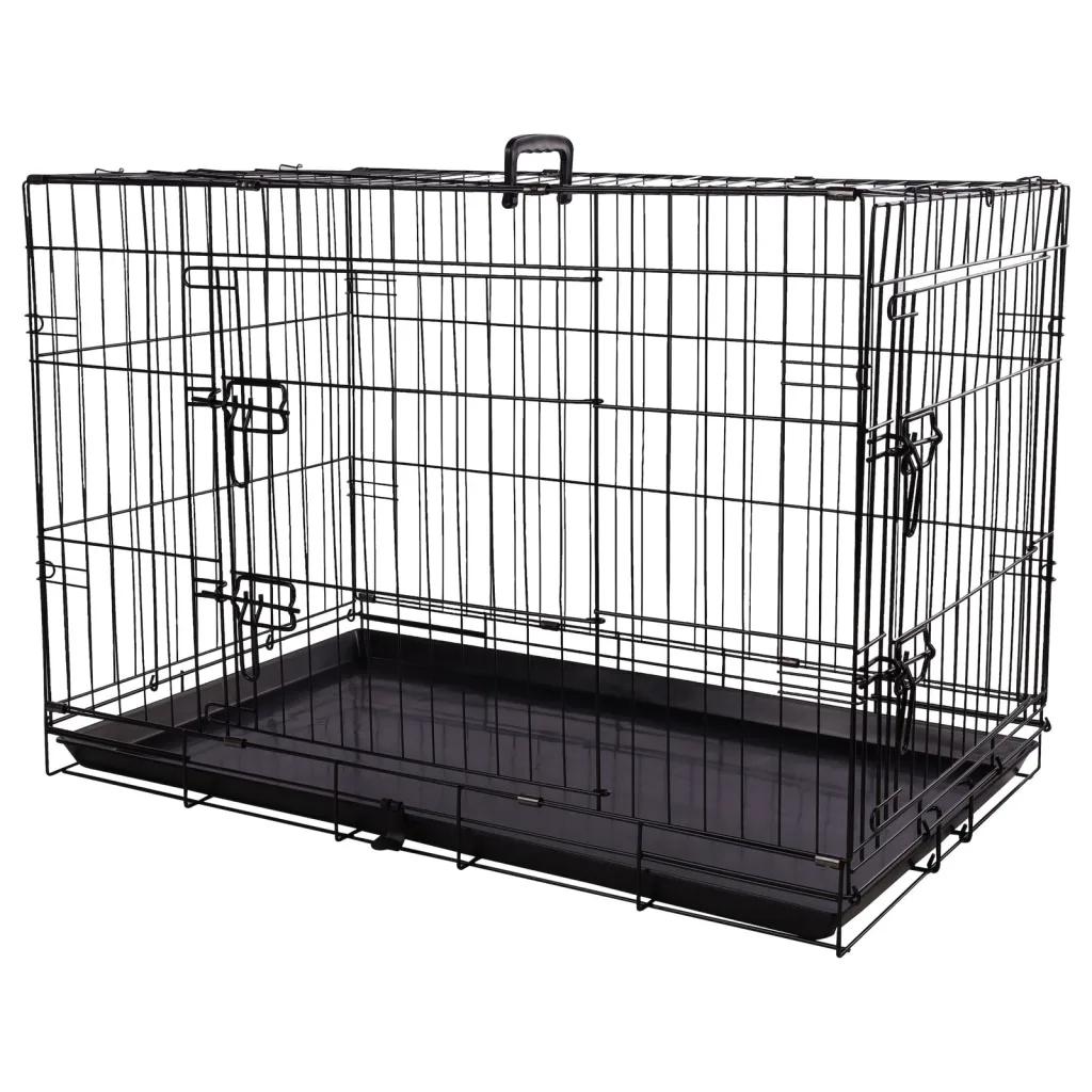 flamingo dog cage mezo black 56x92x64cm