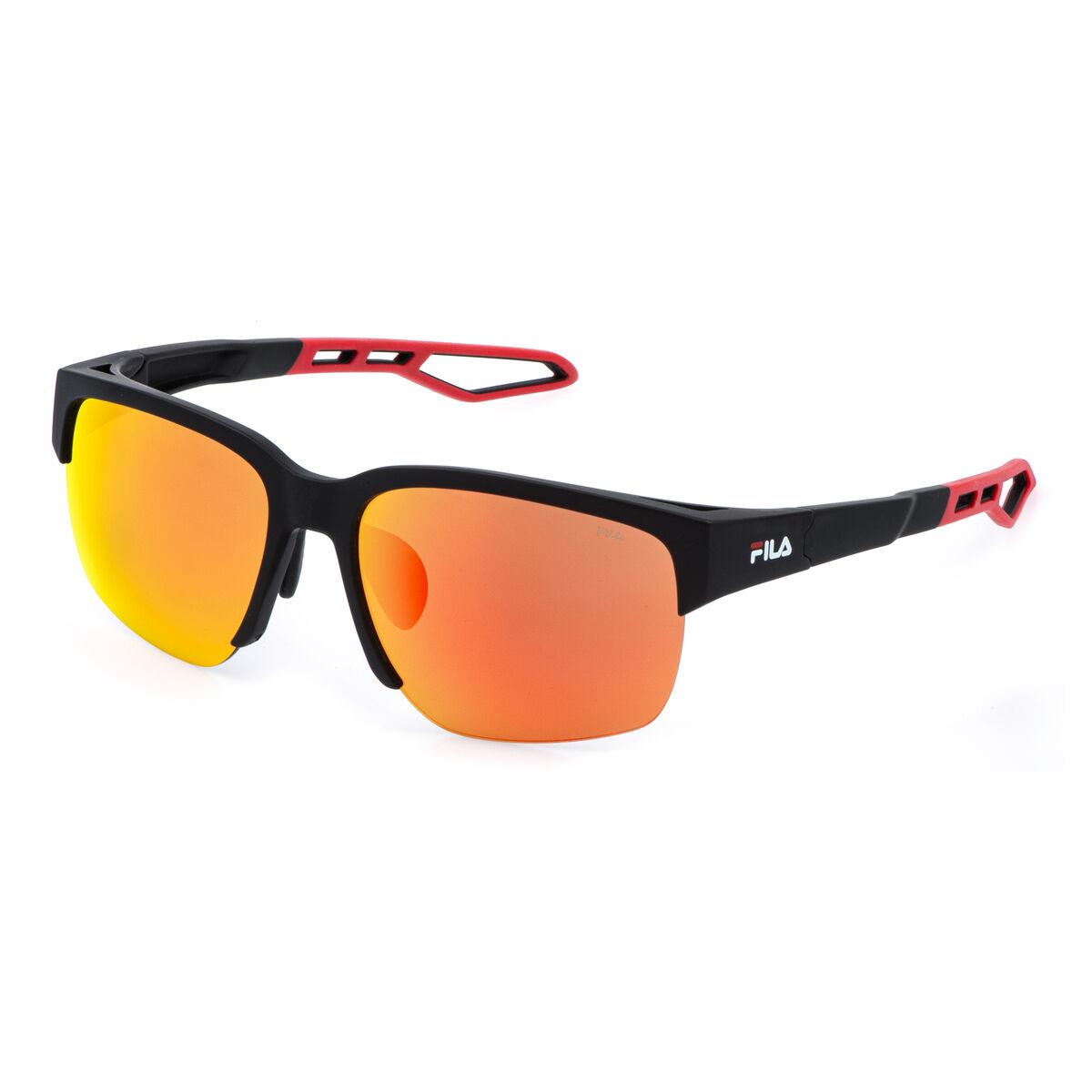 fila sunglasses sfia06 black/red 60mm