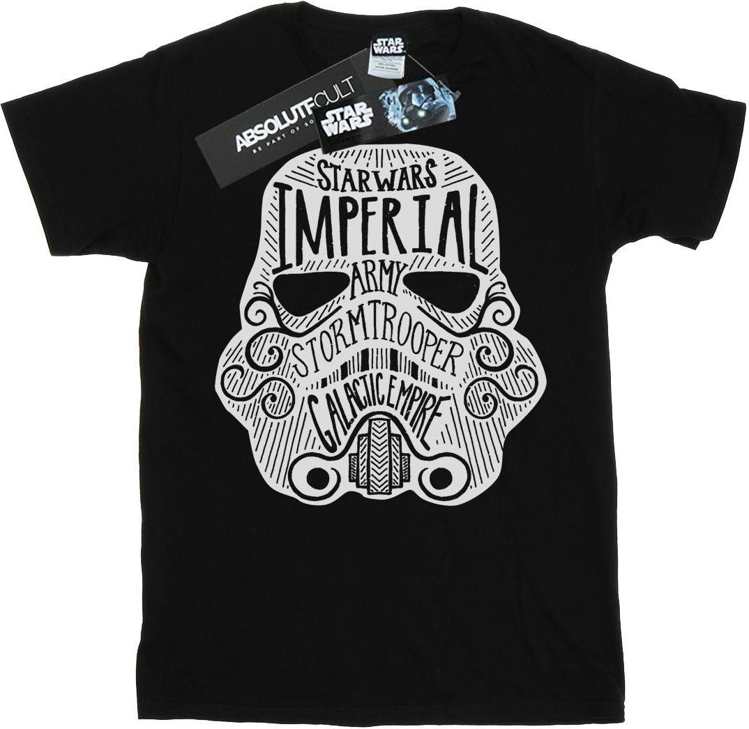 star wars t-shirt empire stormtrooper helmet black l