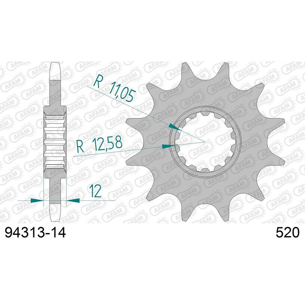 afam front sprocket 94313-520 14t