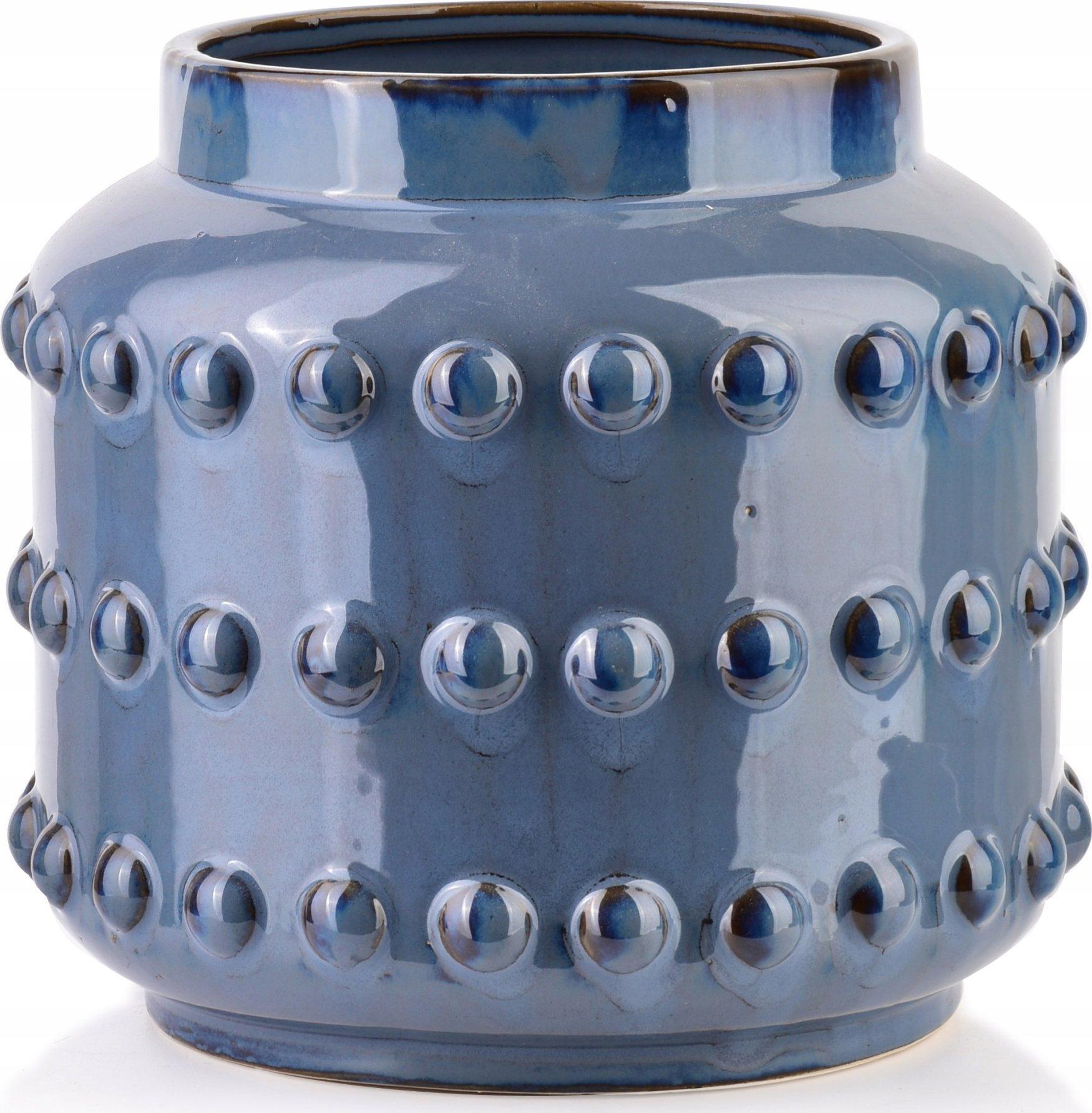 migliore ceramic vase 21.5x21.5xh19.5cm blue