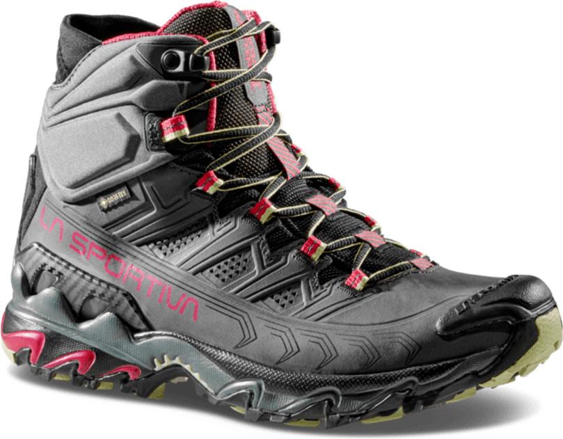 la sportiva hiking shoes ultra raptor 2 mid leather gtx charcoal/cerise eu 36.5