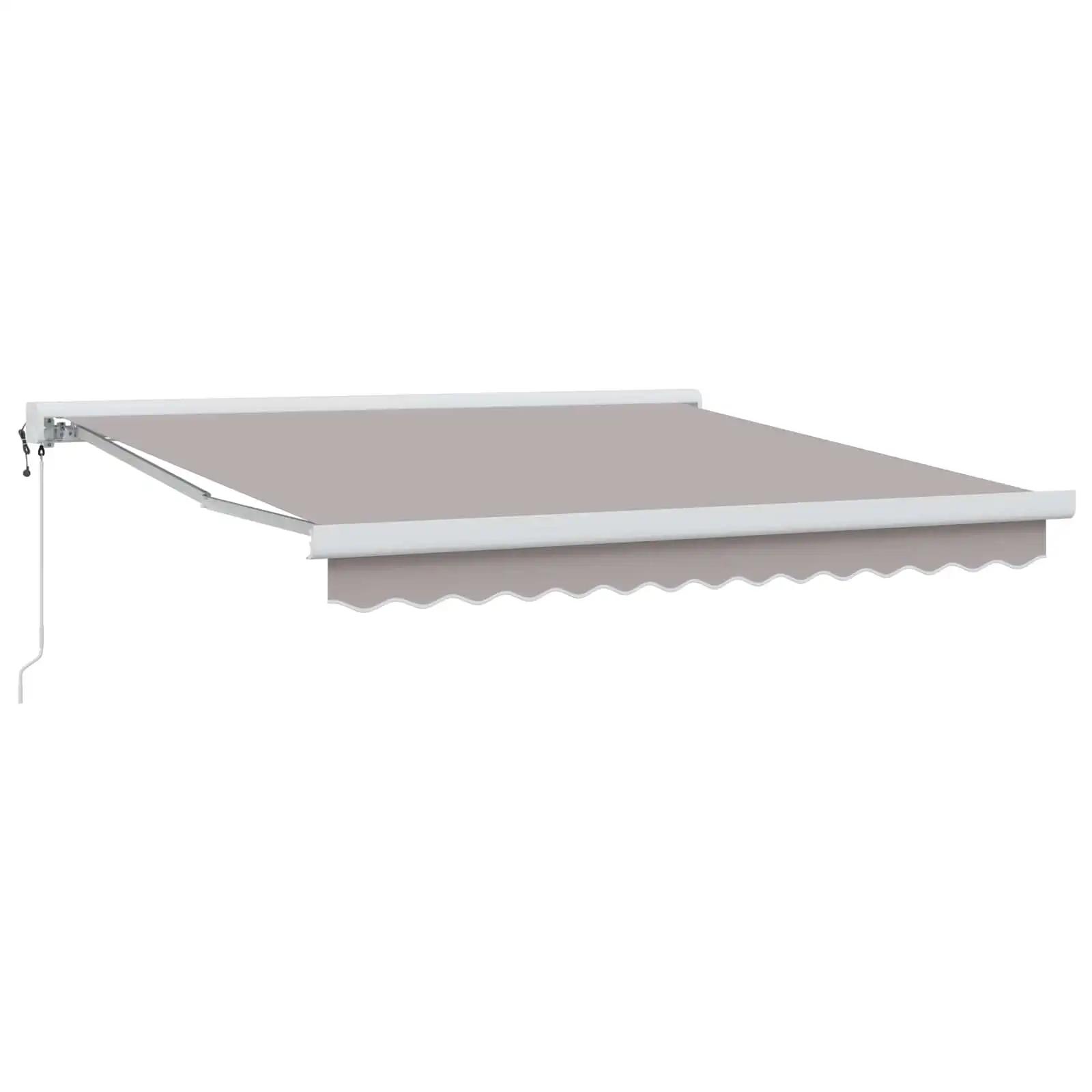 vidaxl retractable awning grey 300x250 cm