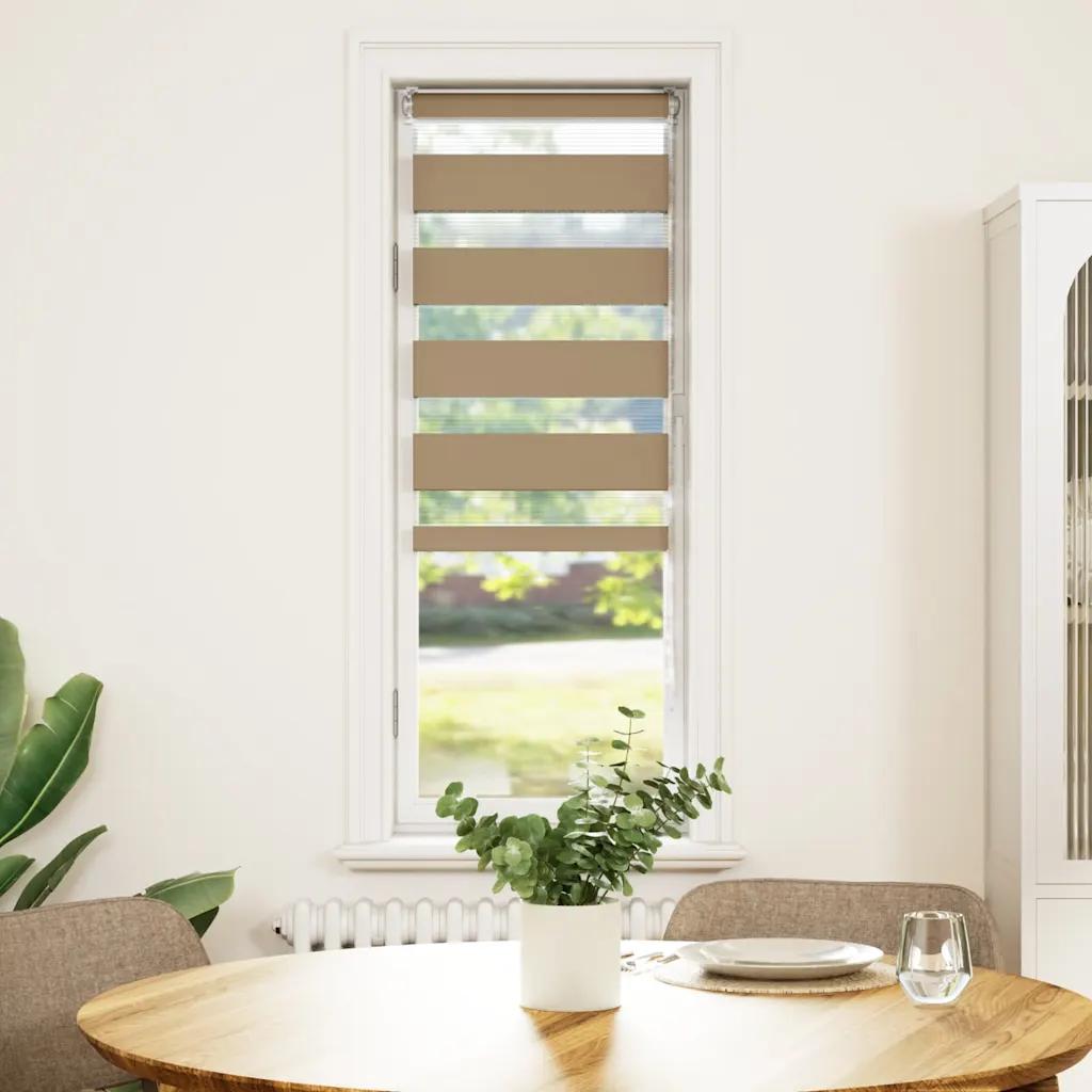 vidaxl zebra roller blind sand brown 50x150 cm