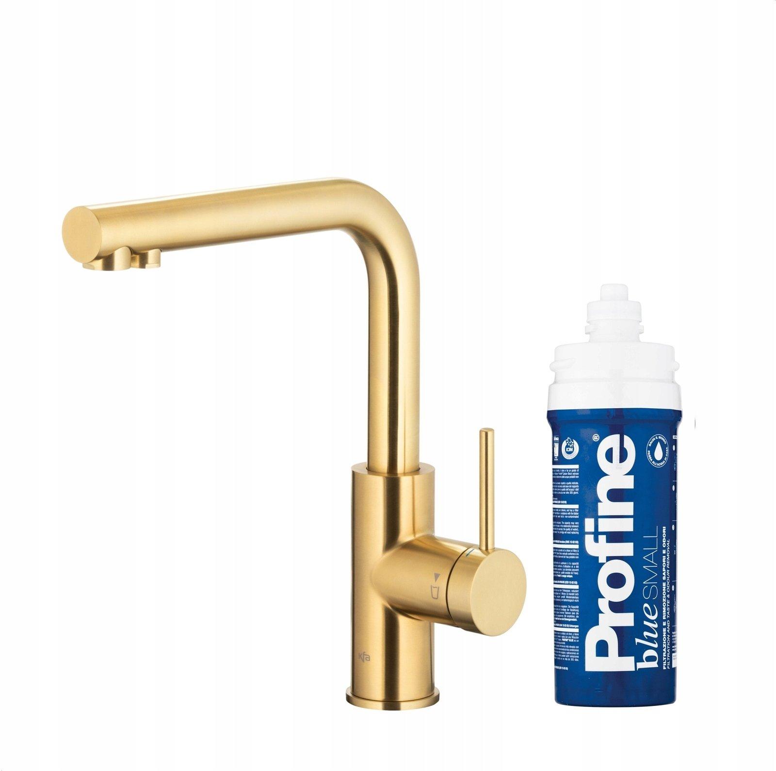 kfa kitchen faucet duero pure basic brushed light gold