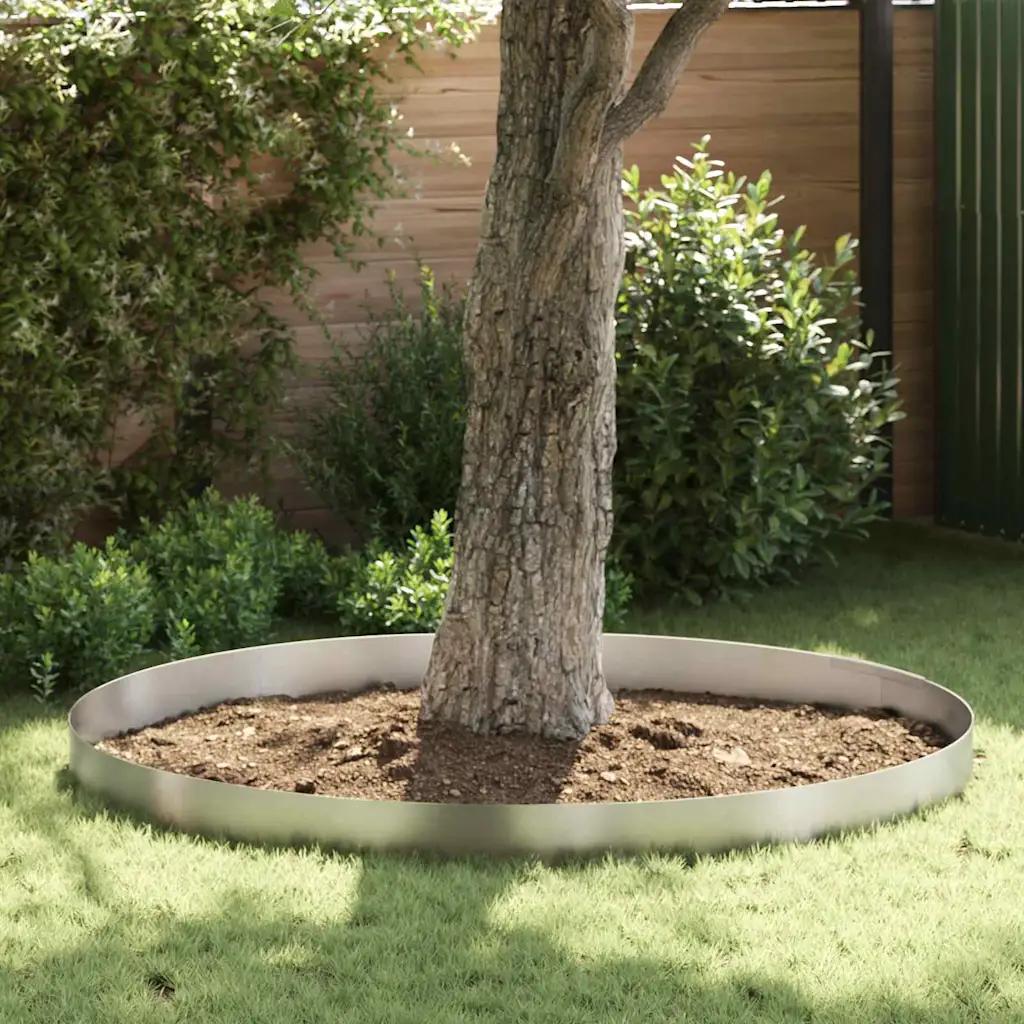 vidaxl garden edging silver 450x20cm stainless steel