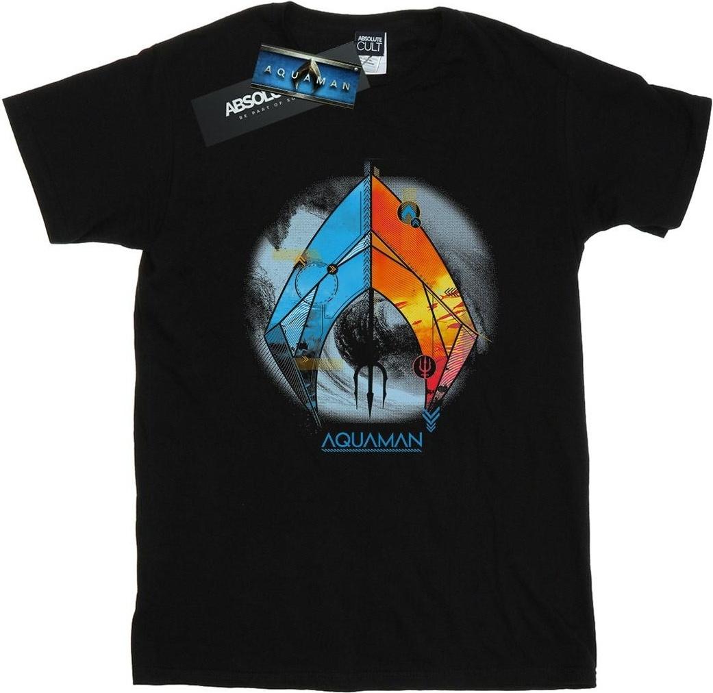 dc comics t-shirt aquaman boyfriend fit black
