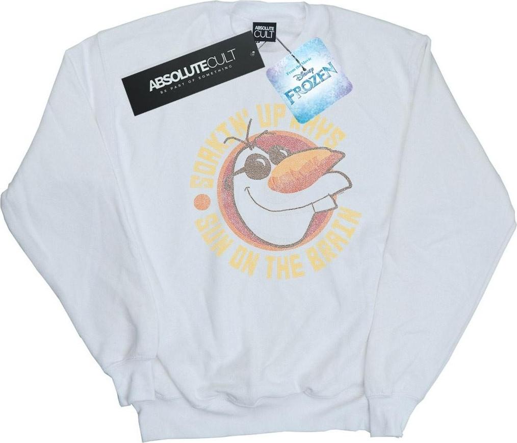 disney sweatshirt frozen sun on the brain white m