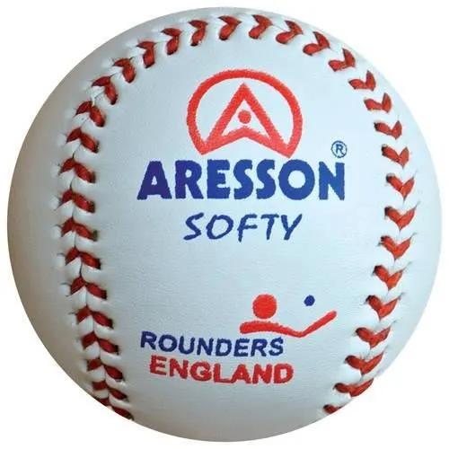 aresson rounders ball softy white 19cm