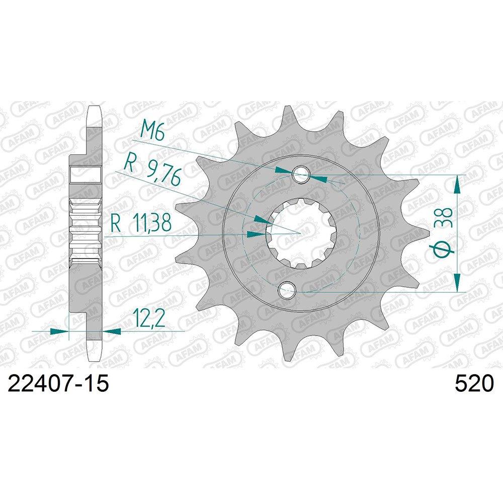 afam front sprocket 22407520 15t
