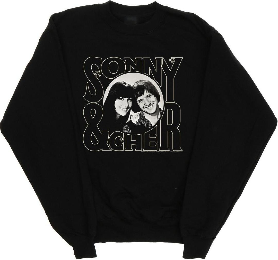 sonny & cher sweatshirt circle photo black xxl