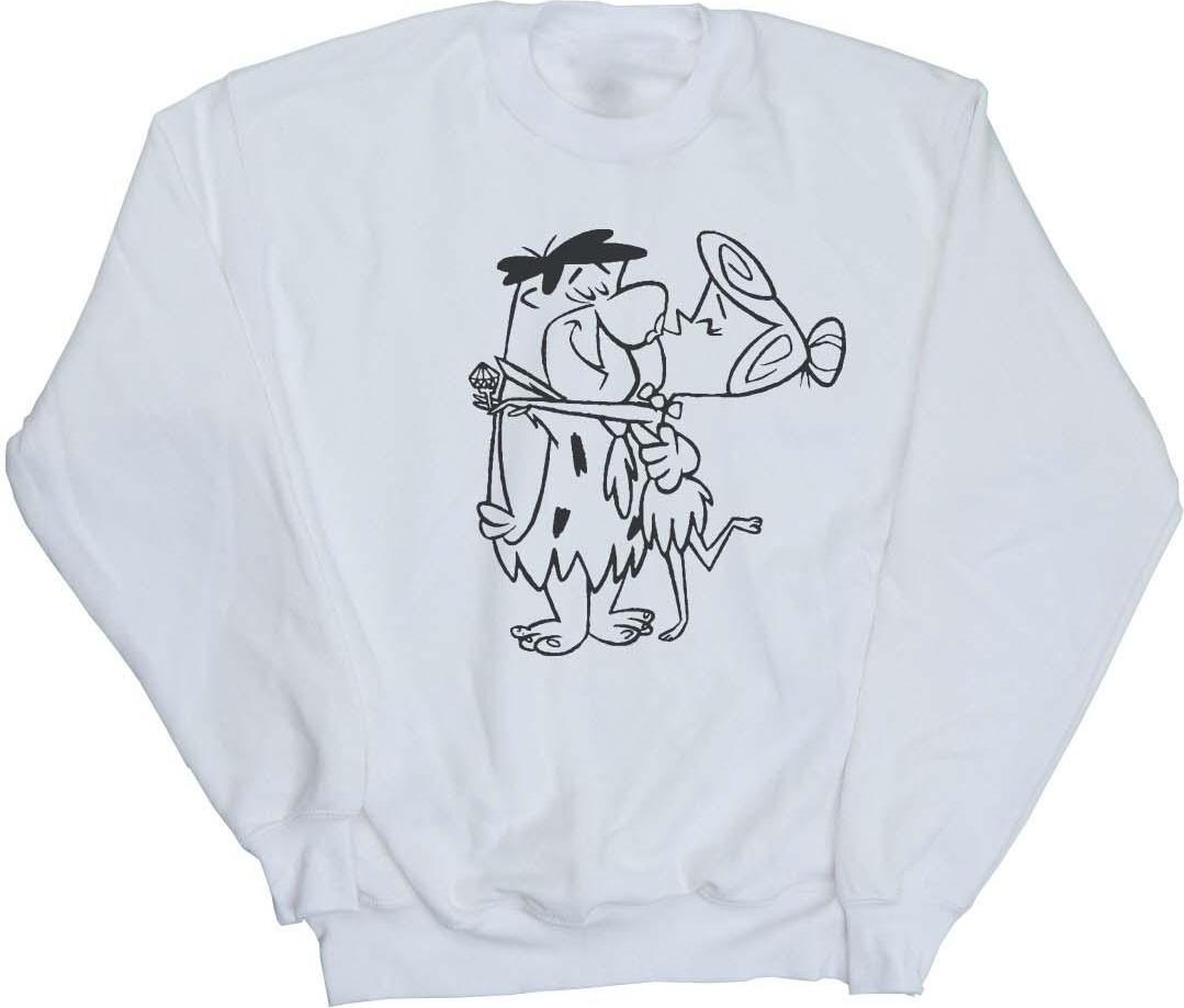 the flintstones sweatshirt fred and wilma kiss white xl