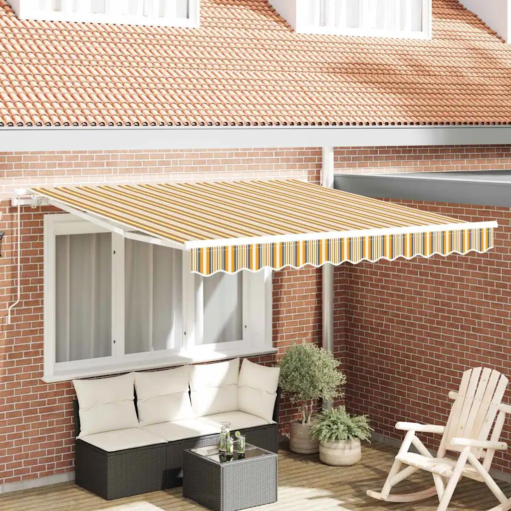 vidaxl retractable awning multicolor 300x250cm