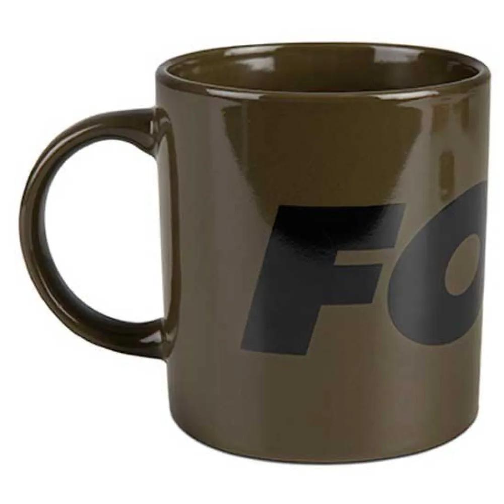 fox ceramic mug logo green/black 350ml