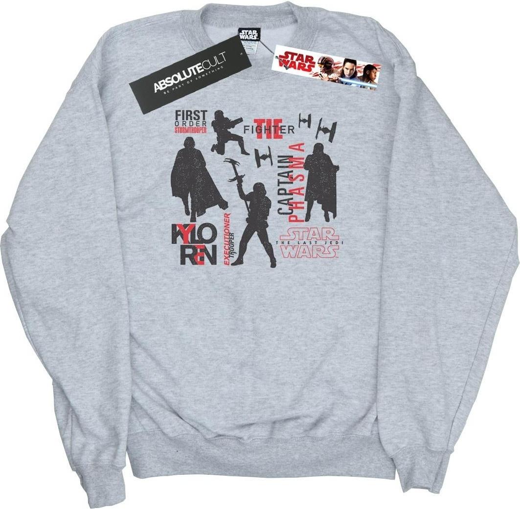 star wars sweatshirt the last jedi first order grey xl