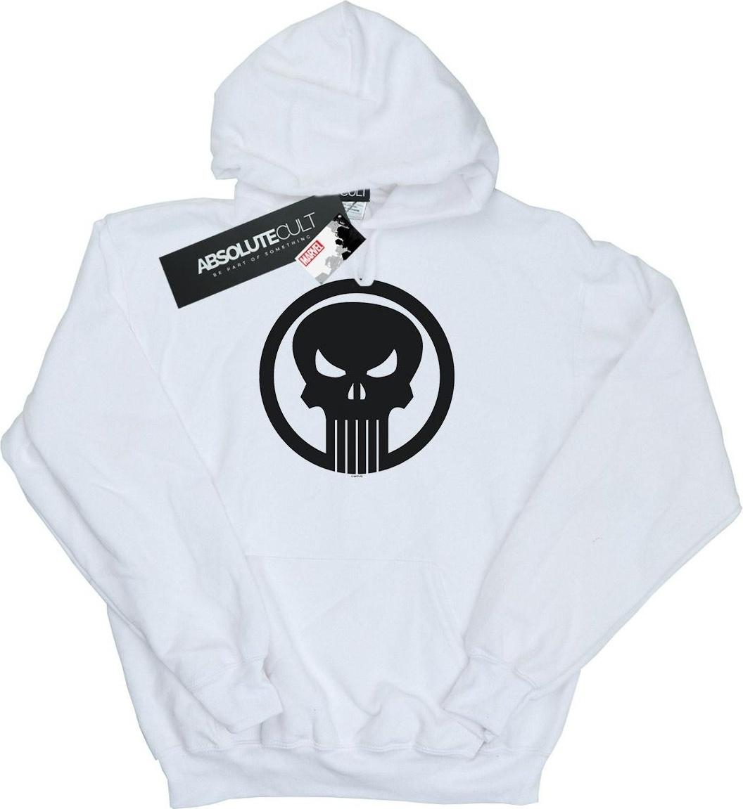 marvel hoodie the punisher skull circle white s