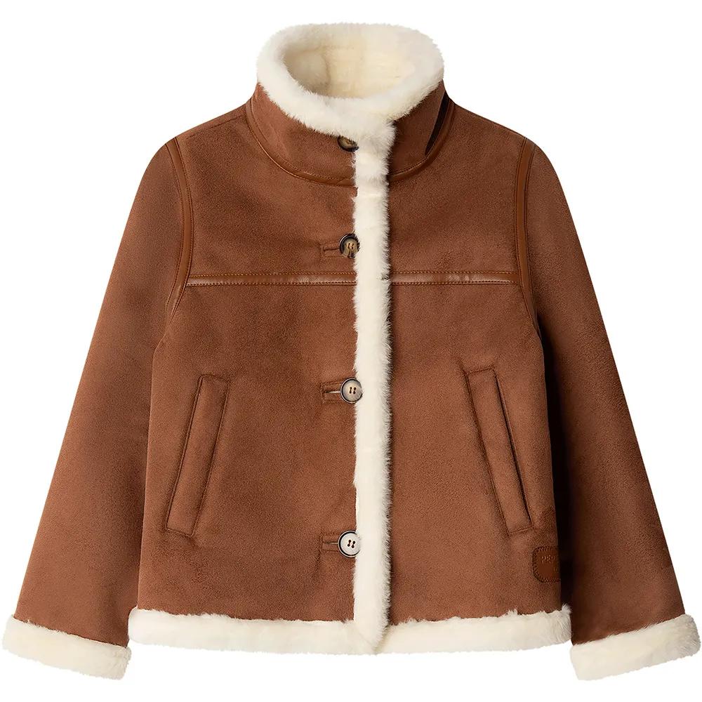 pepe jeans jacket evette shearling reversible 16 years