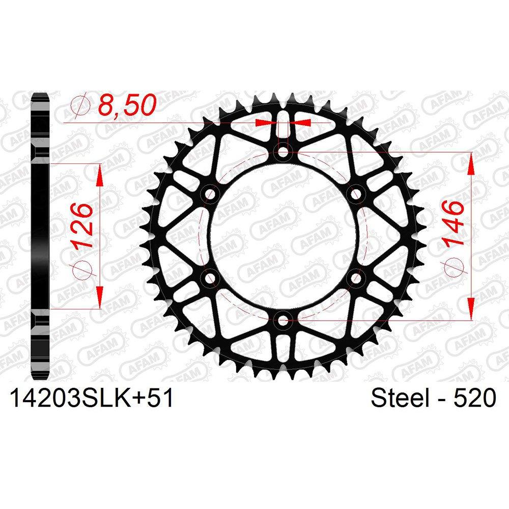 afam rear sprocket 14203slk 50t