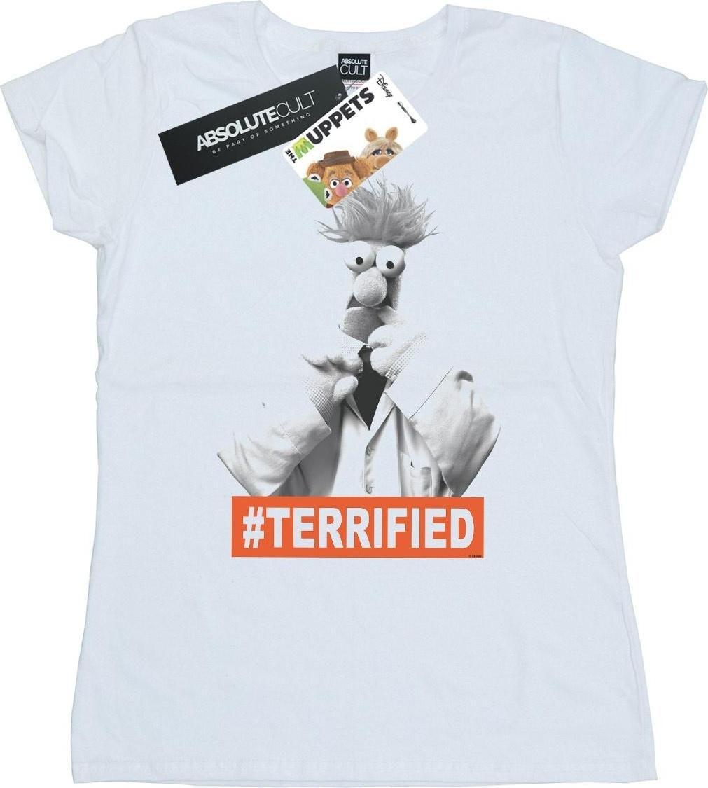 disney t-shirt beaker terrified white m