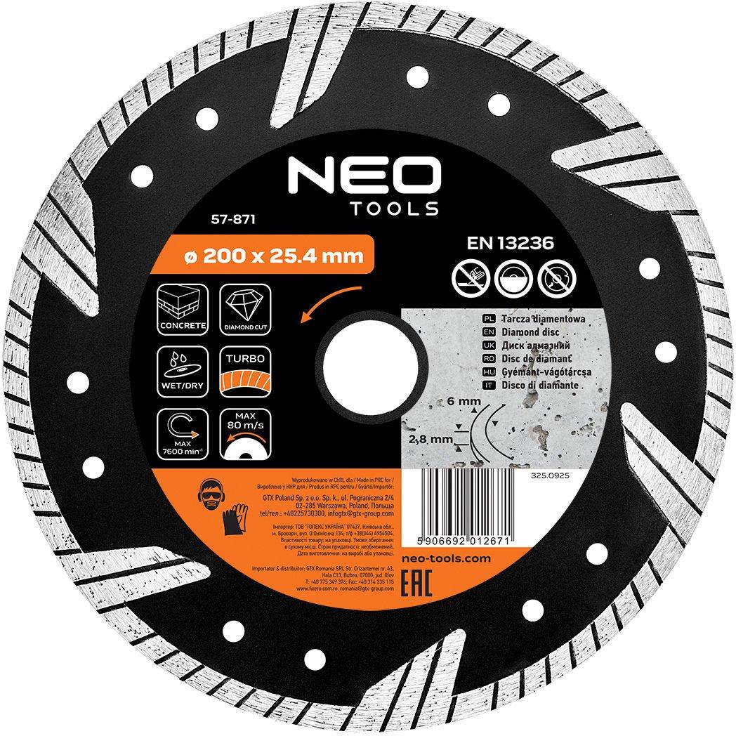 neo diamond cutting disc 200mm turbo