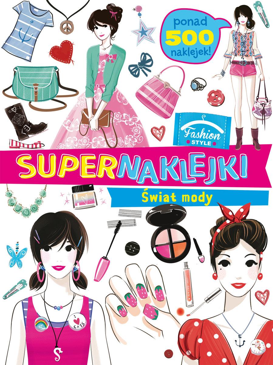 supernaklejki colouring book world of fashion 500 stickers