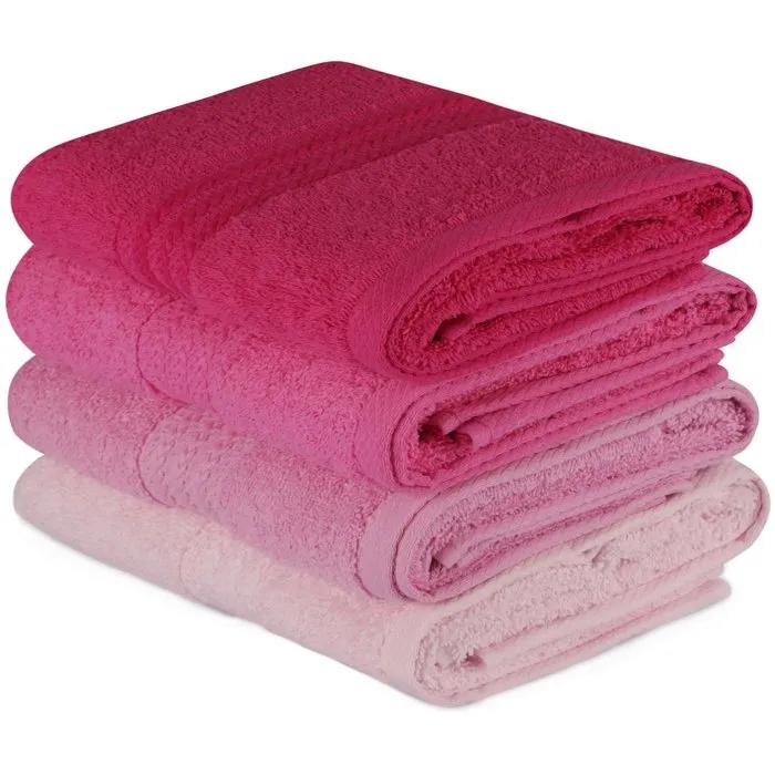 generic hand towels set 50x90cm rose 4 pack