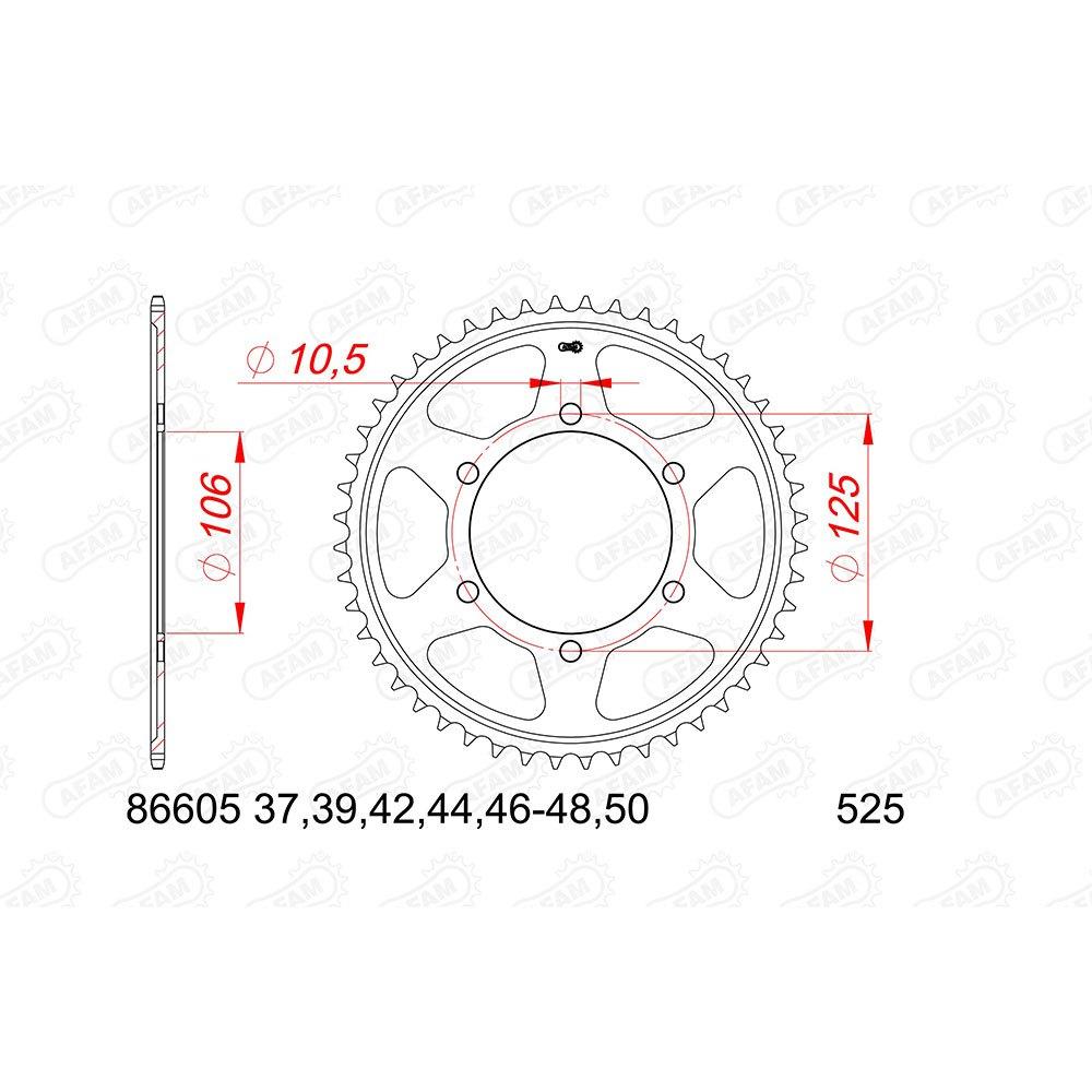 afam rear sprocket 86605 39t