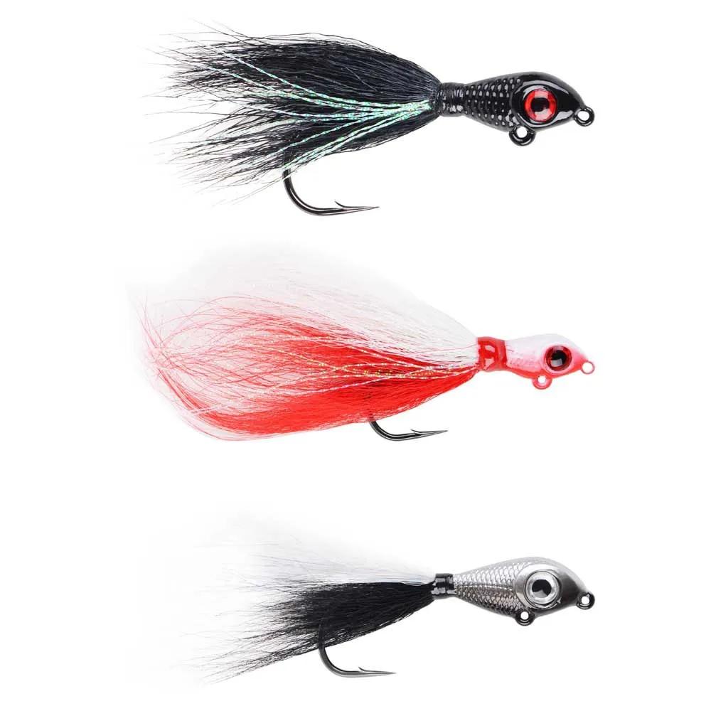 mustad fishing lure big eye bucktail 21g orange