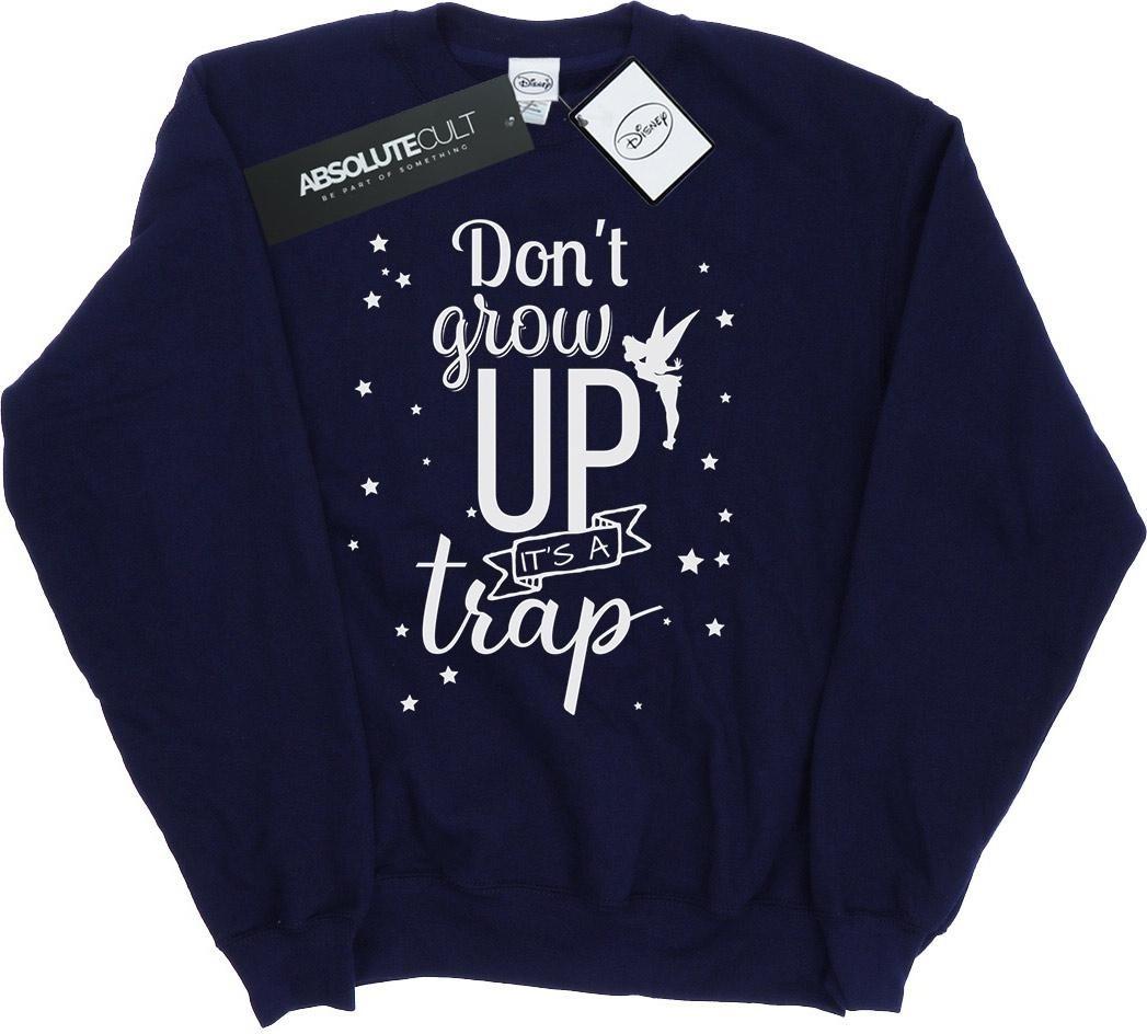 disney sweatshirt dont grow up navy blue s