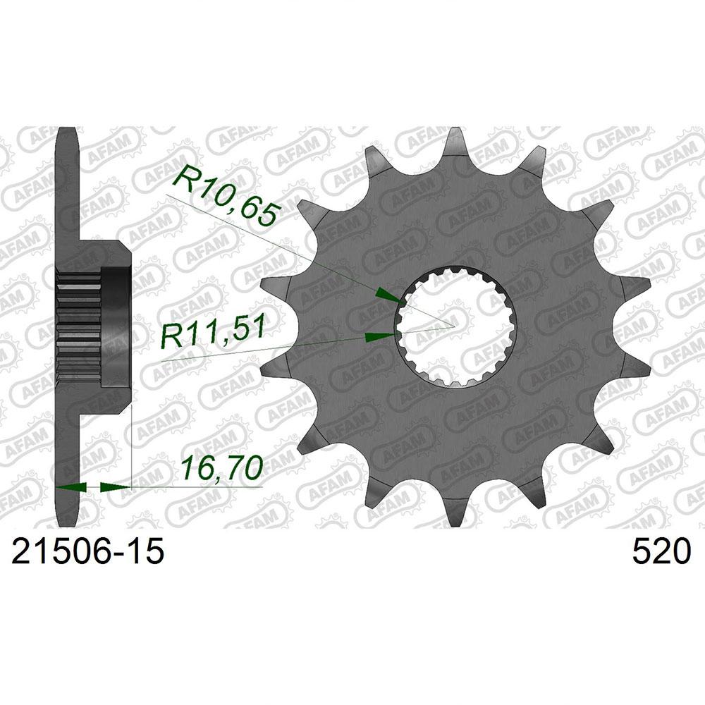 afam front sprocket 21506 15t