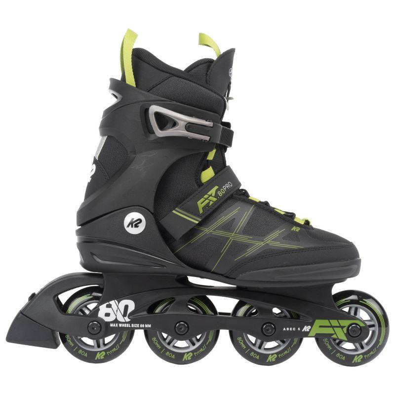 k2 inline skates fit 80 pro black/olive size 47