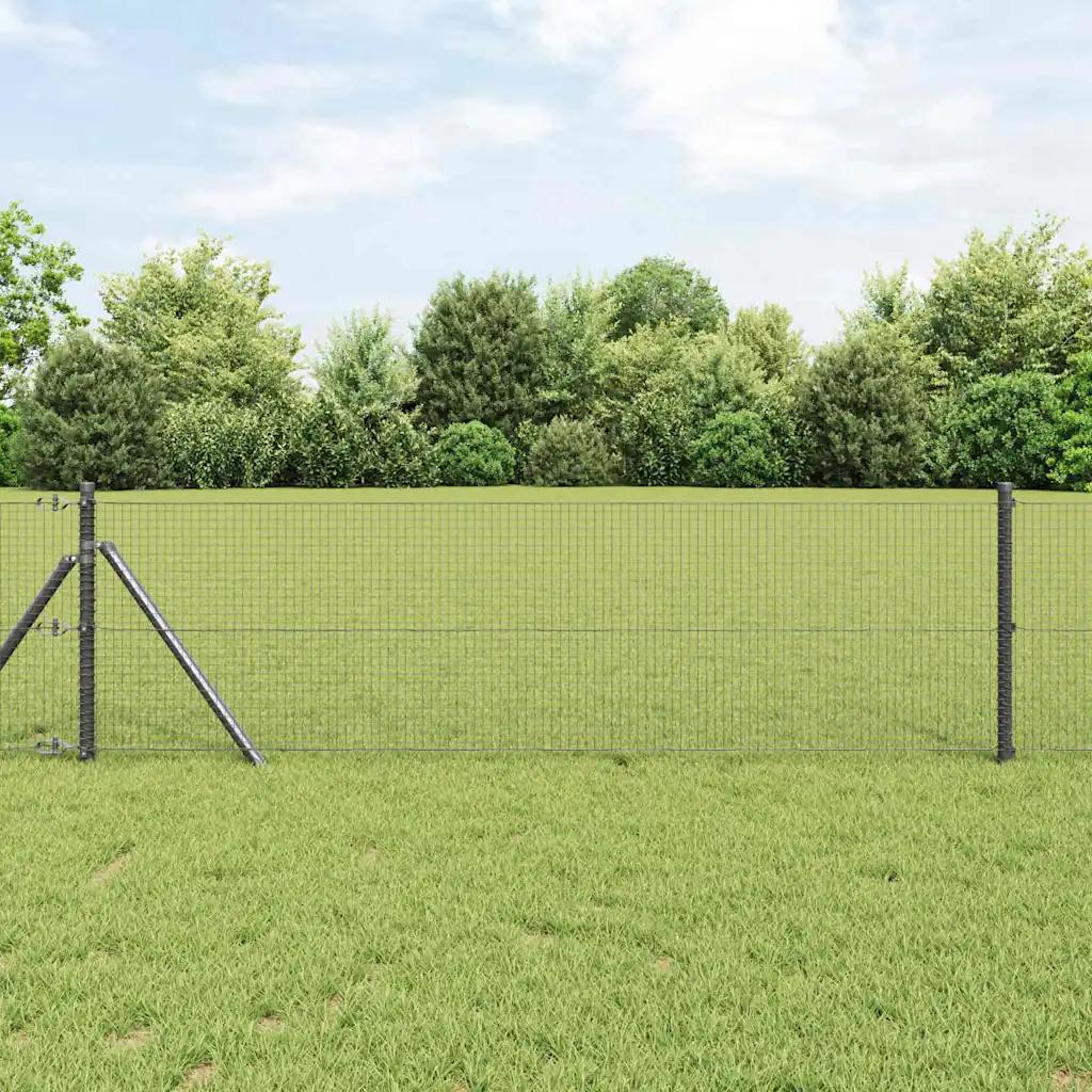vidaxl fence post gray 100 x 0.8 m 19 x 19 mm
