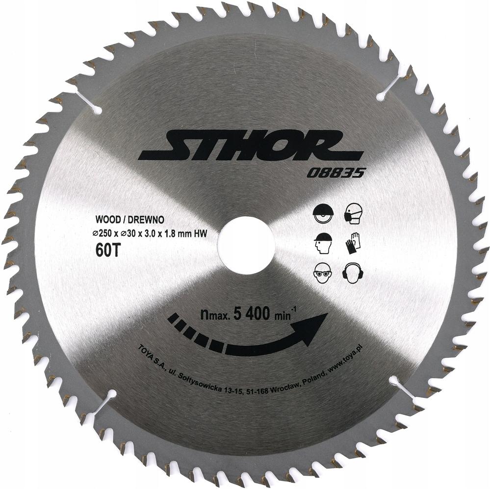 sthor circular saw blade 250x30mm 60 teeth