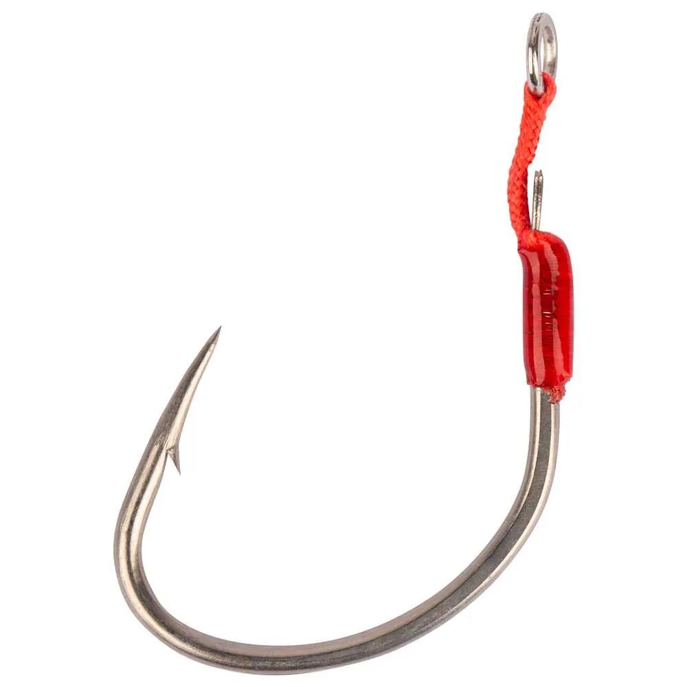 mustad assist hook ruthless slow fall red