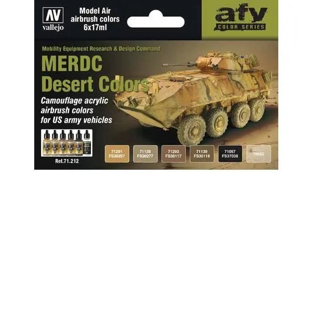vallejo acrylic paint set british caunter 6 pack 17ml